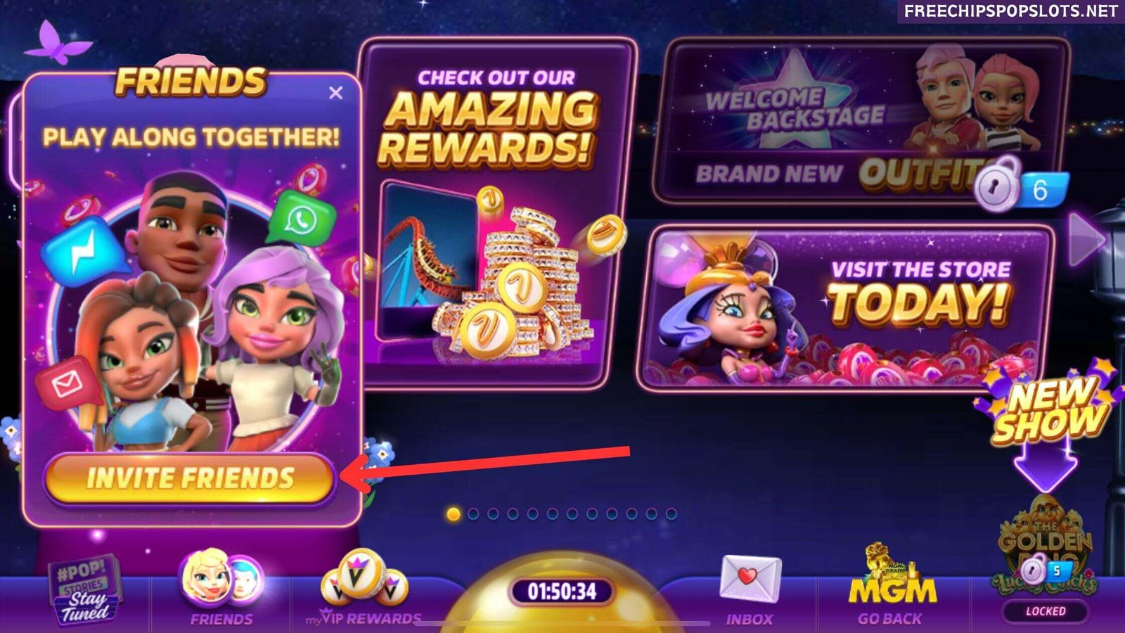Invite and Play POP Slots with Friends
